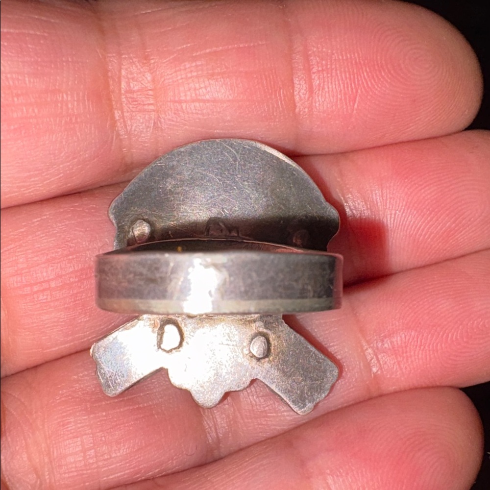 Unique Turquoise Silver 925 Statement Ring Marked… - image 4